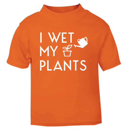 I wet my plants orange Baby Toddler Tshirt 2 Years