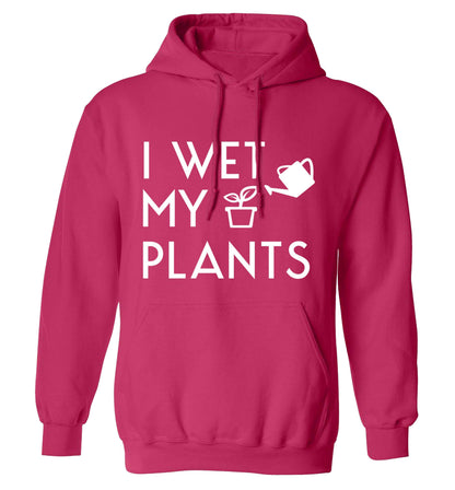 I wet my plants adults unisex pink hoodie 2XL