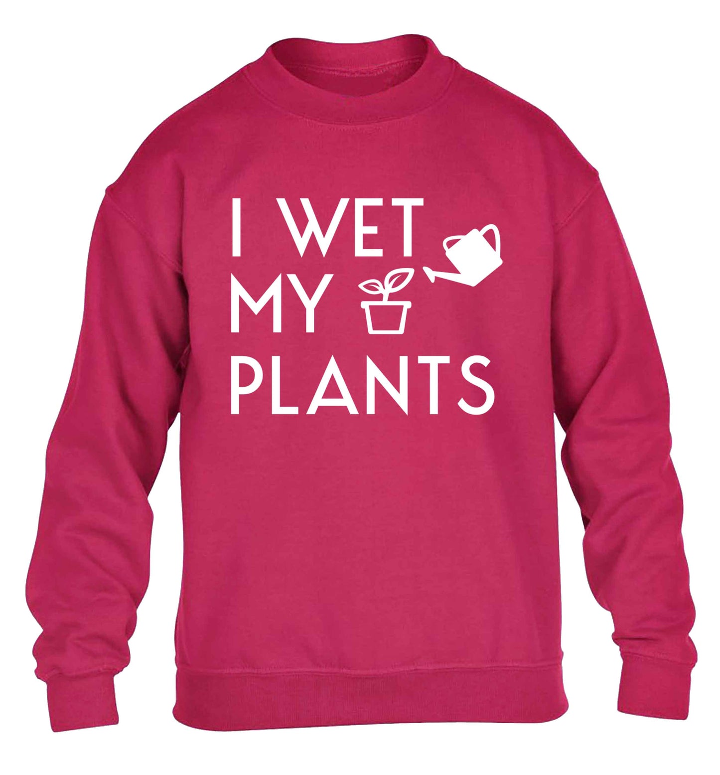 I wet my plants children's pink sweater 12-13 Years
