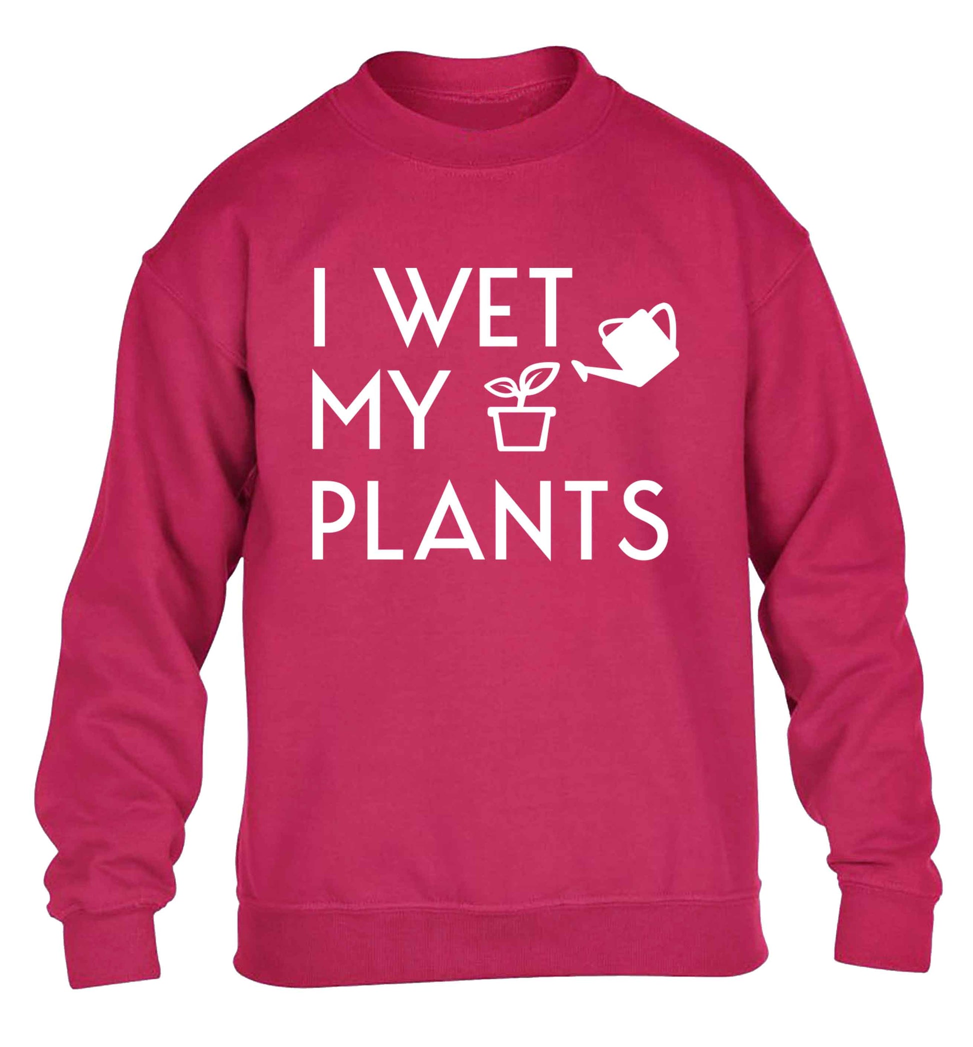 I wet my plants children's pink sweater 12-13 Years