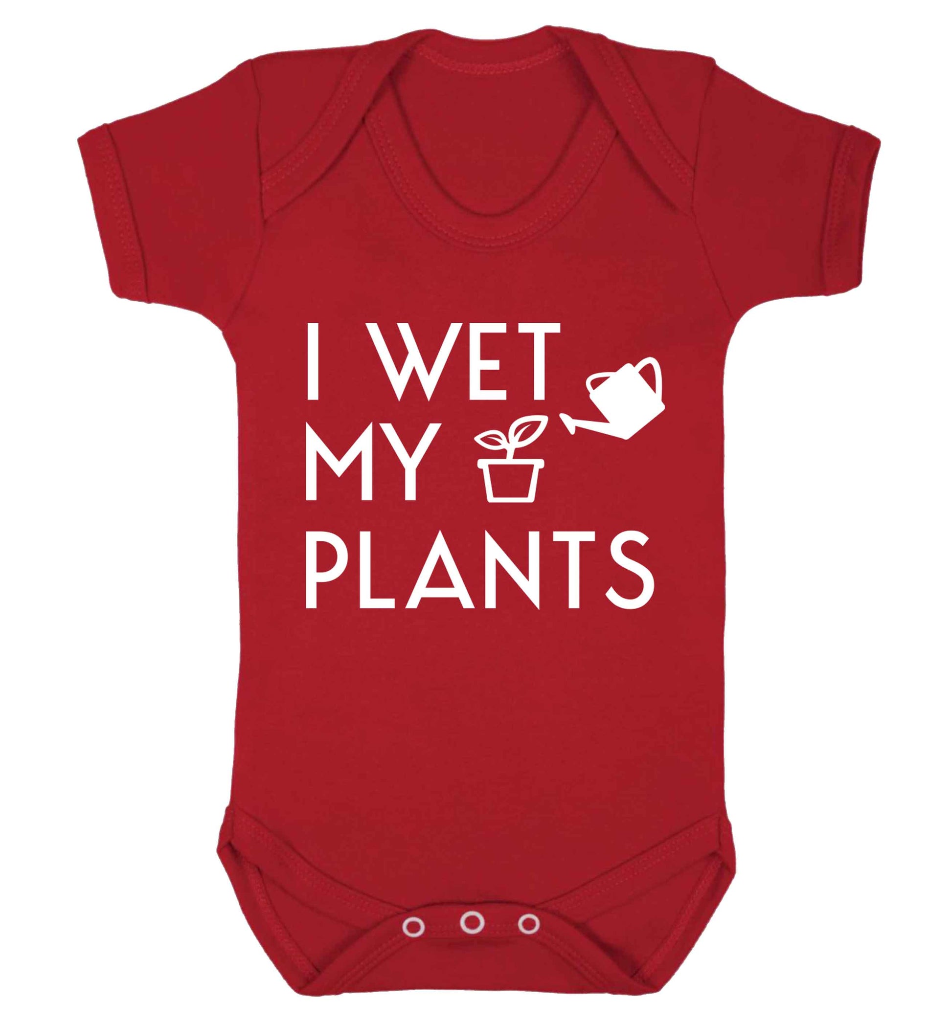 I wet my plants Baby Vest red 18-24 months