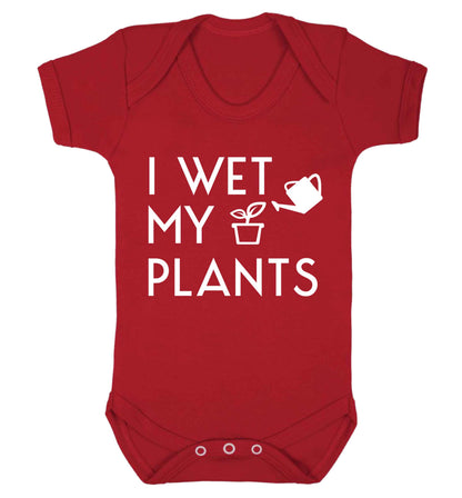 I wet my plants Baby Vest red 18-24 months