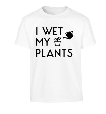 I wet my plants Children's white Tshirt 12-13 Years