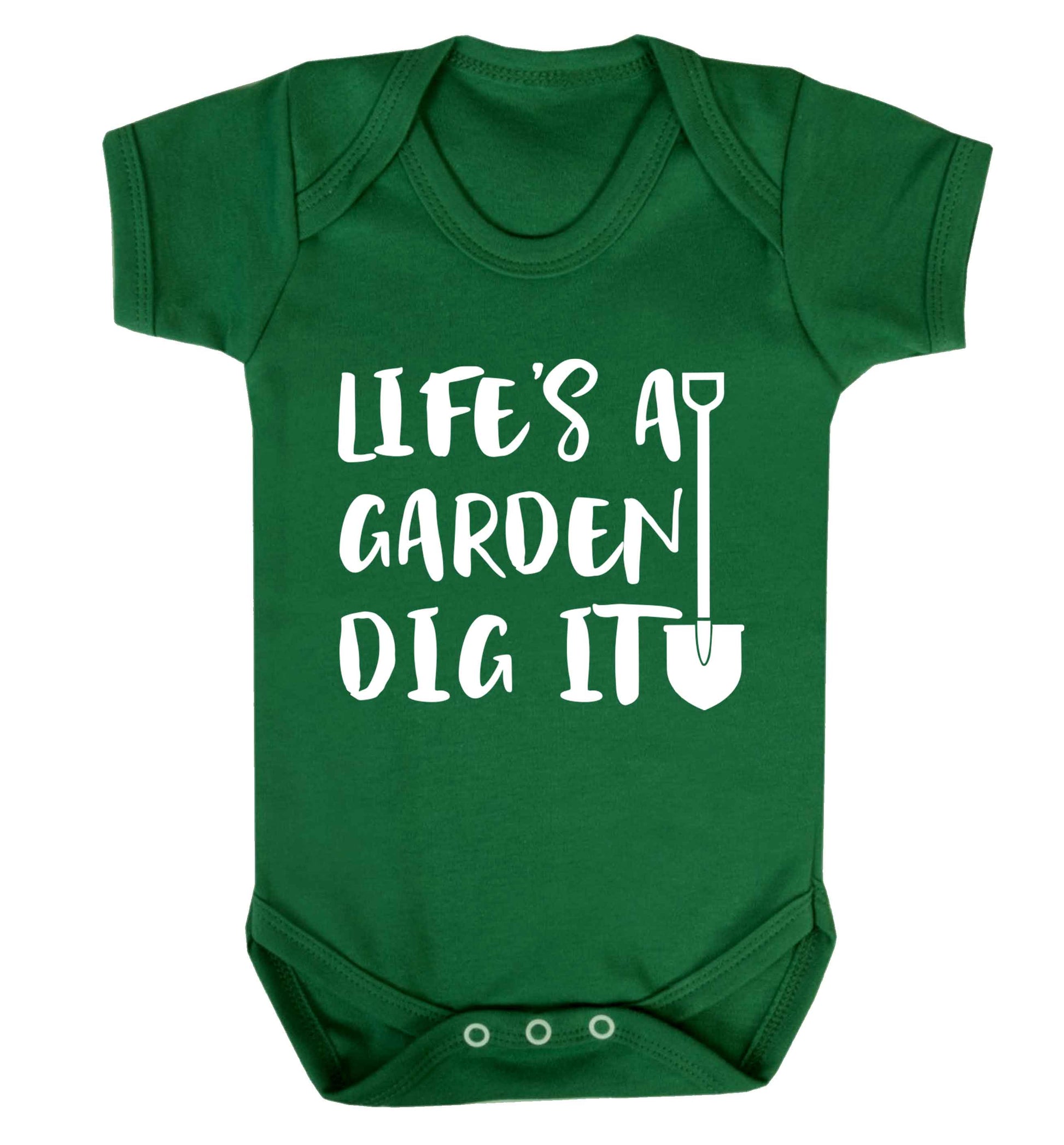 Life's a garden dig it Baby Vest green 18-24 months