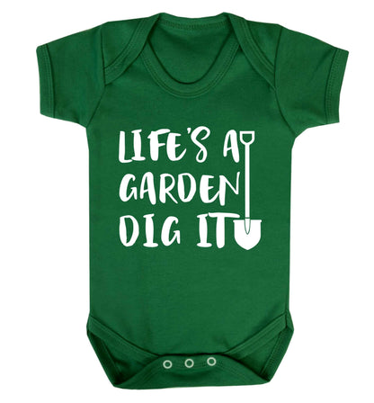 Life's a garden dig it Baby Vest green 18-24 months