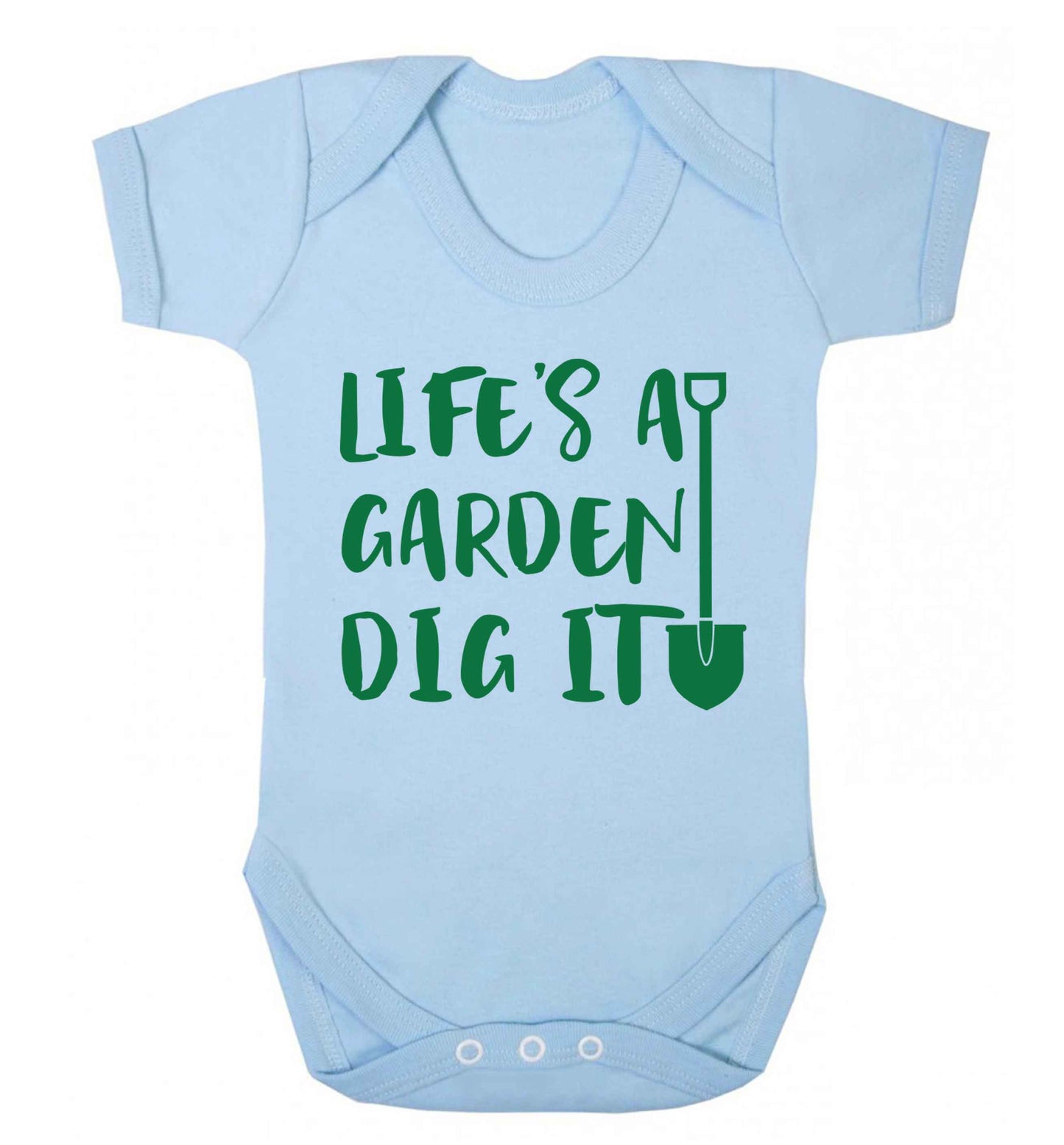 Life's a garden dig it Baby Vest pale blue 18-24 months
