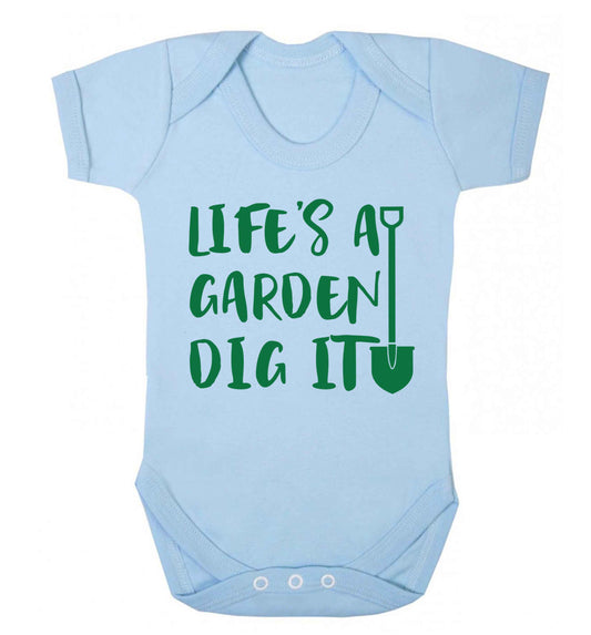 Life's a garden dig it Baby Vest pale blue 18-24 months