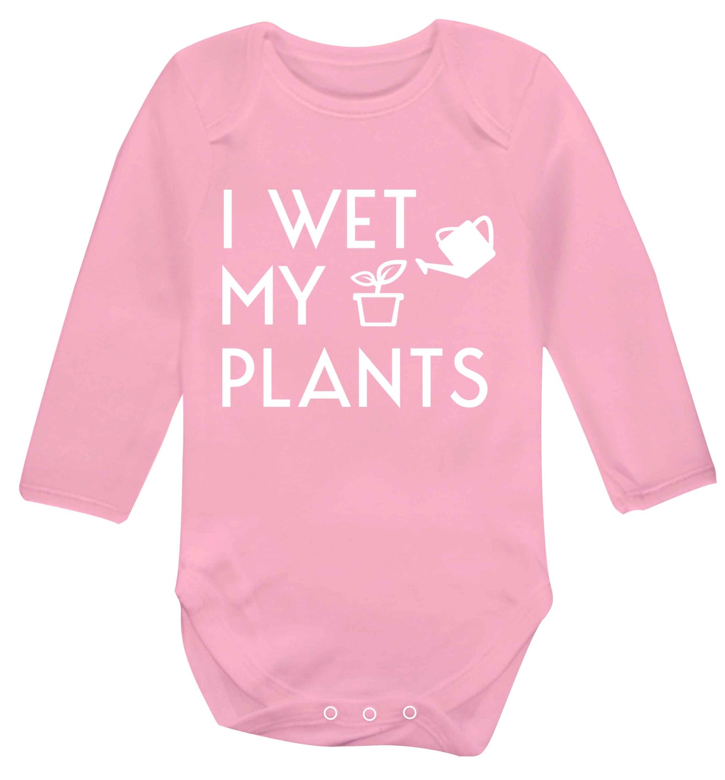 Life's a garden dig it Baby Vest long sleeved pale pink 6-12 months