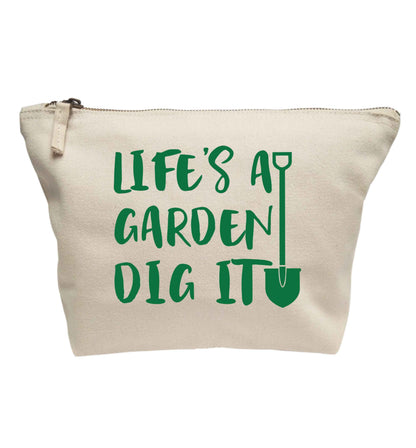 Life's a garden dig it | makeup / wash bag