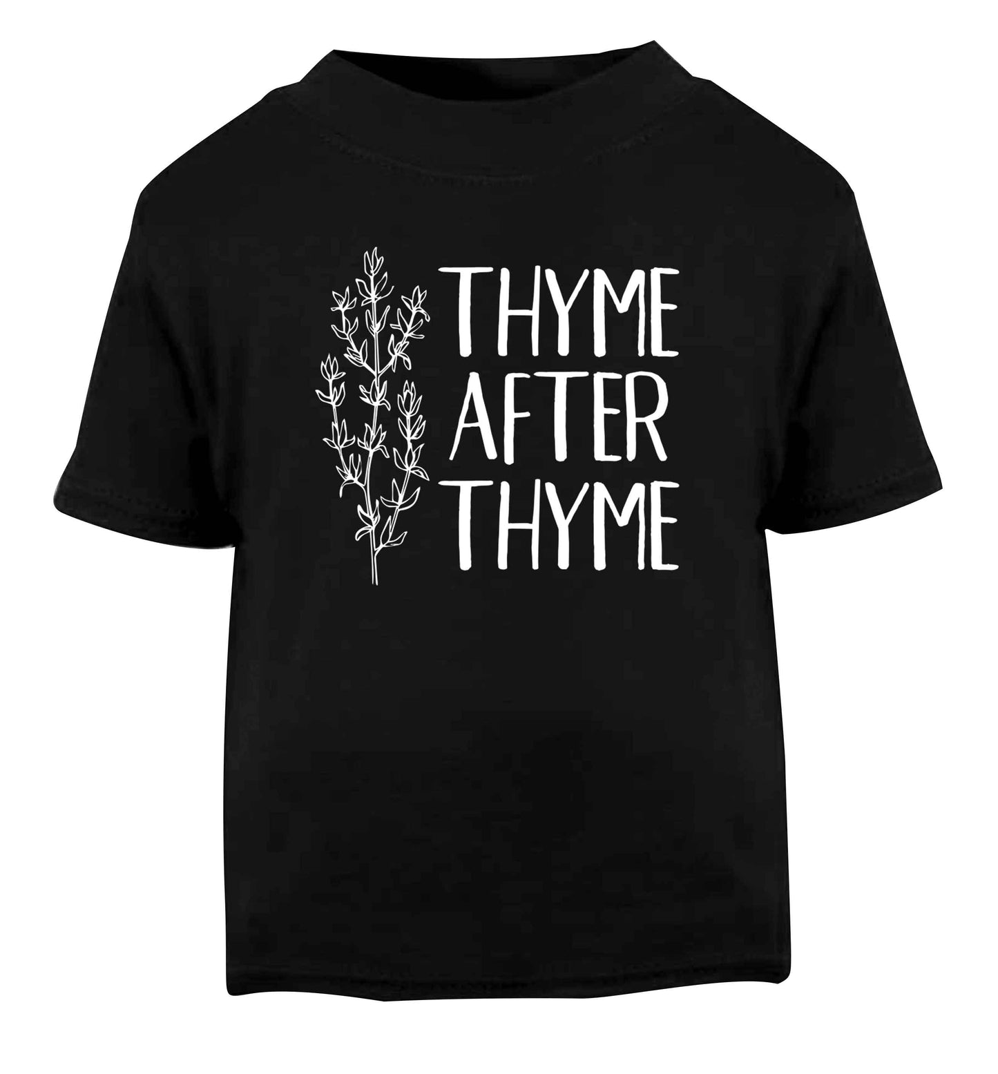 Thyme after thyme Black Baby Toddler Tshirt 2 years