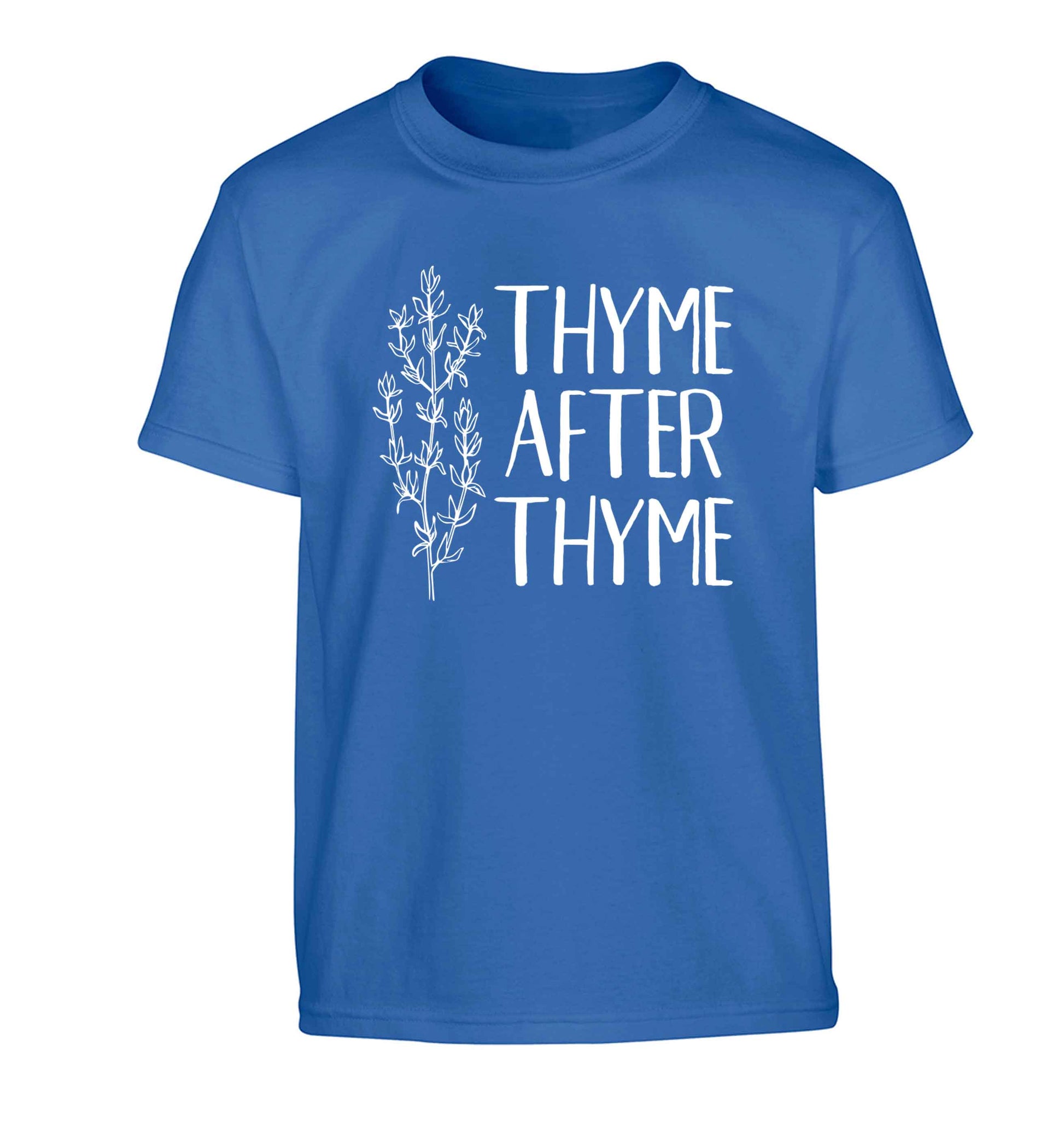 Thyme after thyme Children's blue Tshirt 12-13 Years