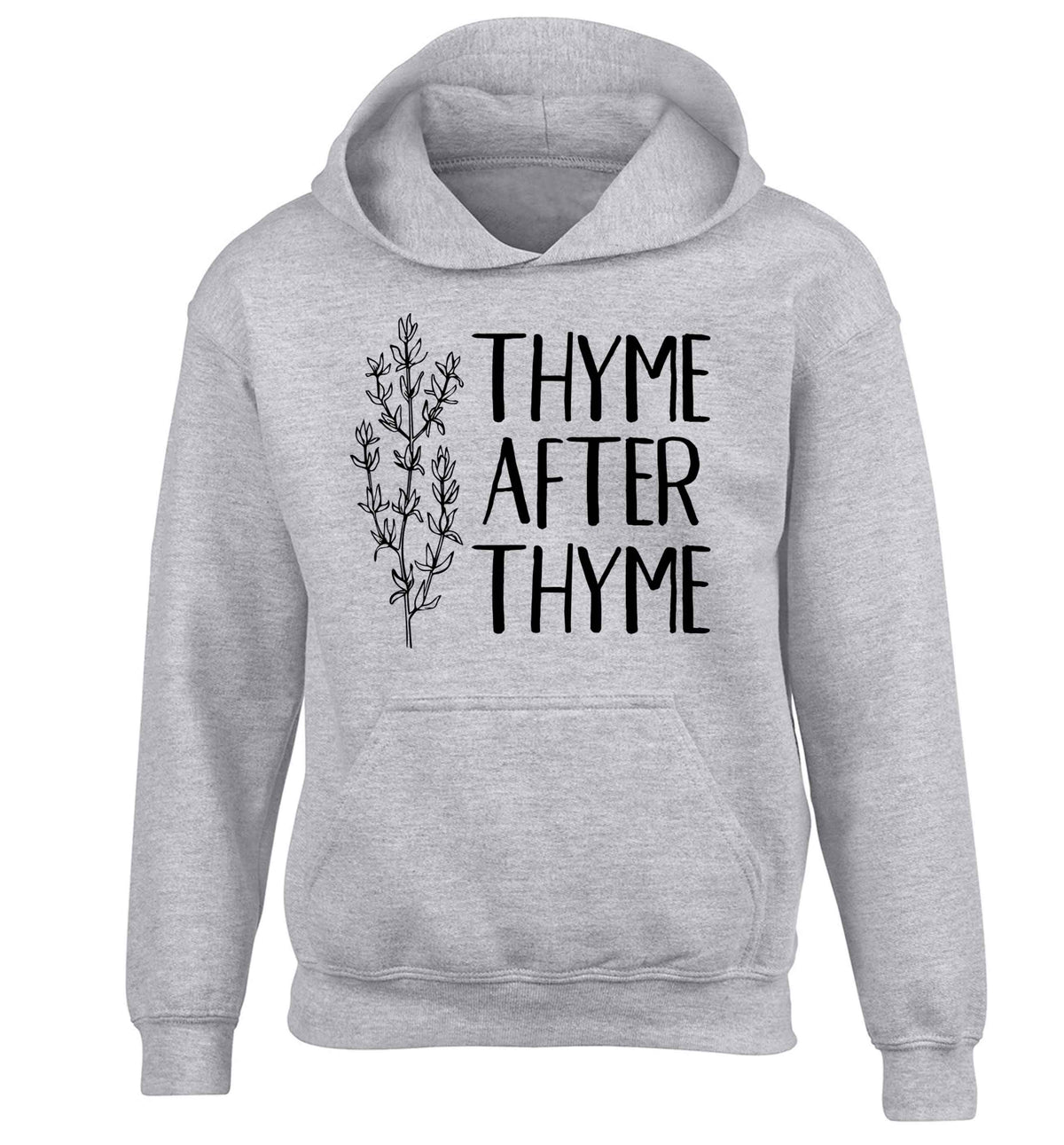 Thyme after thyme children's grey hoodie 12-13 Years