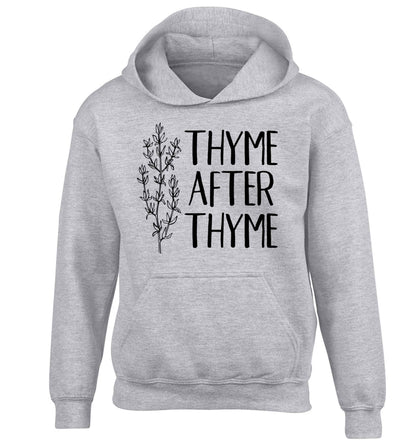 Thyme after thyme children's grey hoodie 12-13 Years