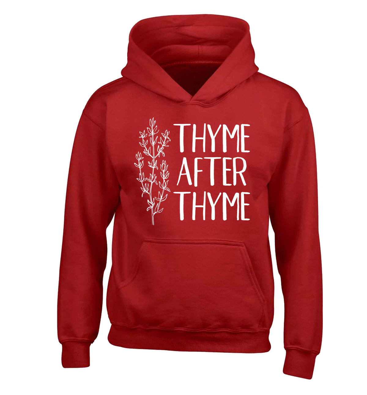 Thyme after thyme children's red hoodie 12-13 Years