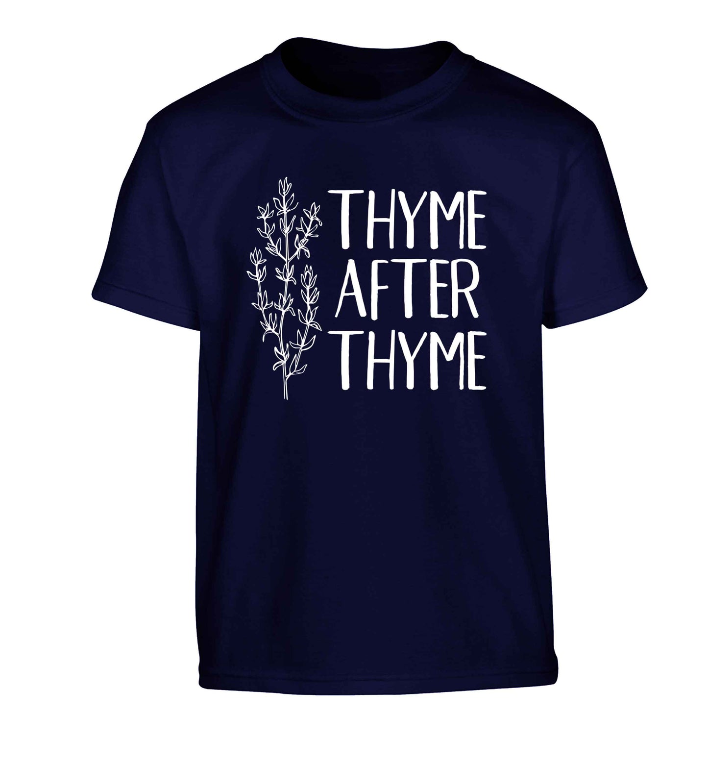 Thyme after thyme Children's navy Tshirt 12-13 Years