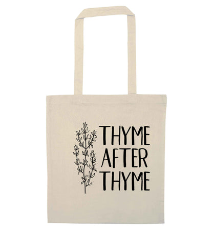 Thyme after thyme natural tote bag
