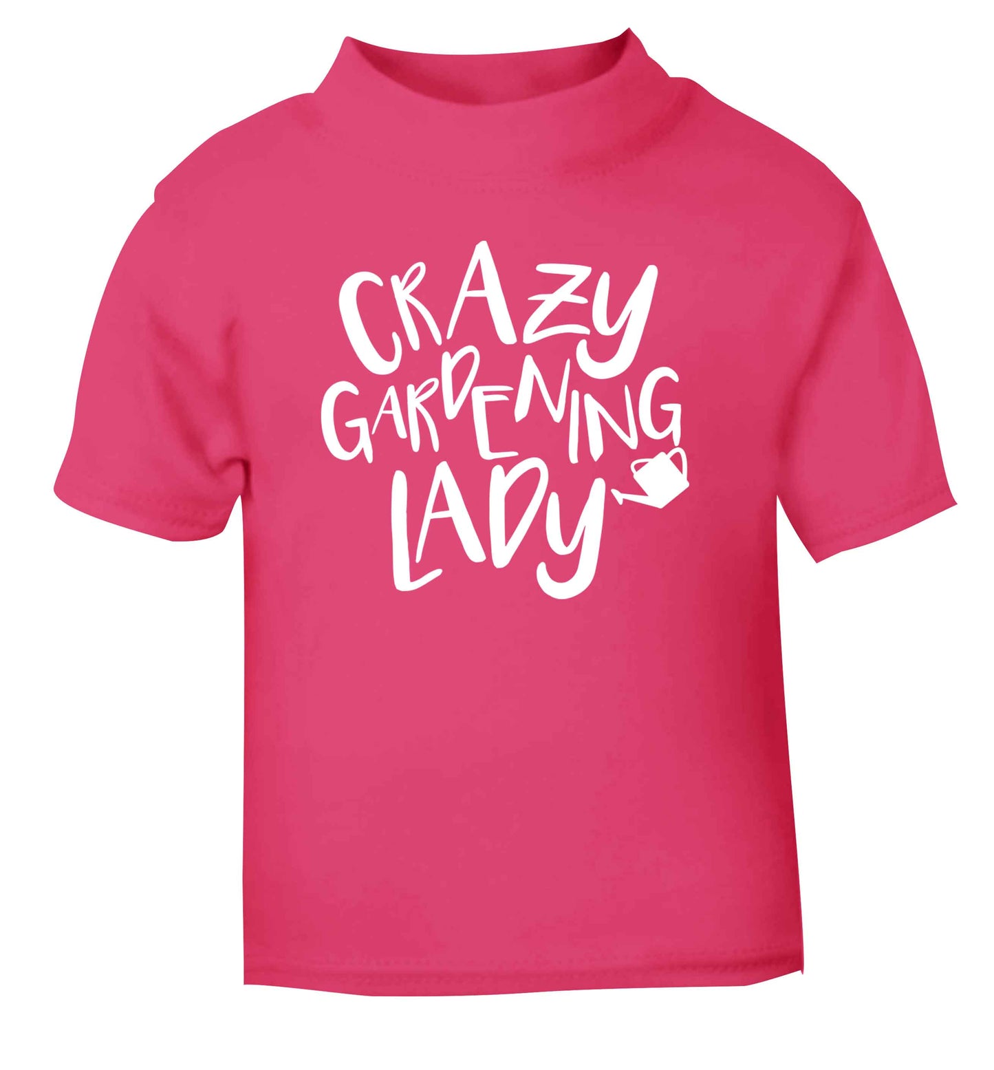 Crazy gardening lady pink Baby Toddler Tshirt 2 Years