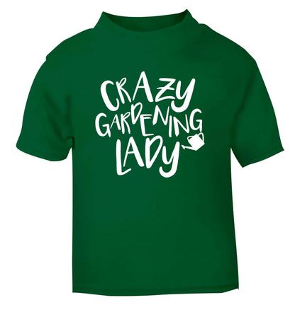 Crazy gardening lady green Baby Toddler Tshirt 2 Years