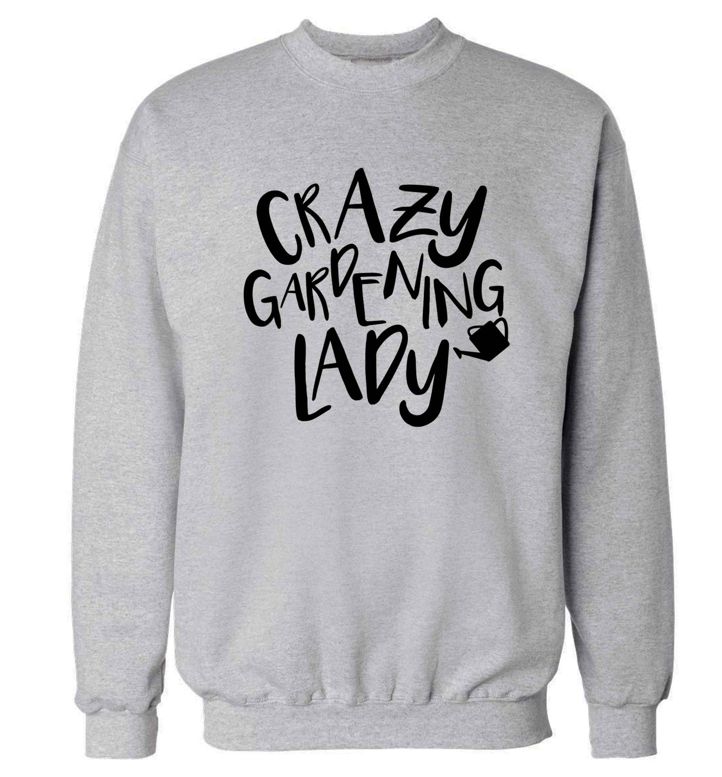 Crazy gardening lady Adult's unisex grey Sweater 2XL