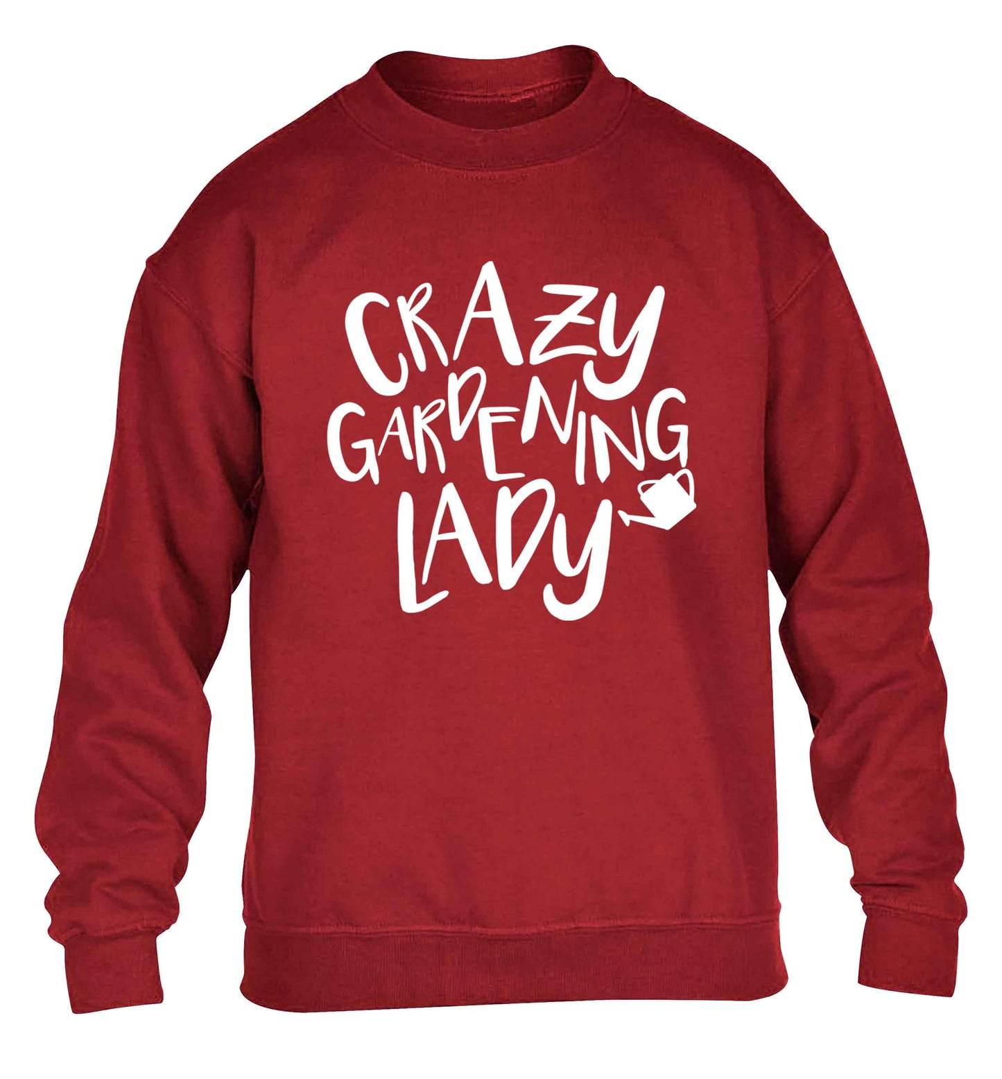 Crazy gardening lady children's grey sweater 12-13 Years