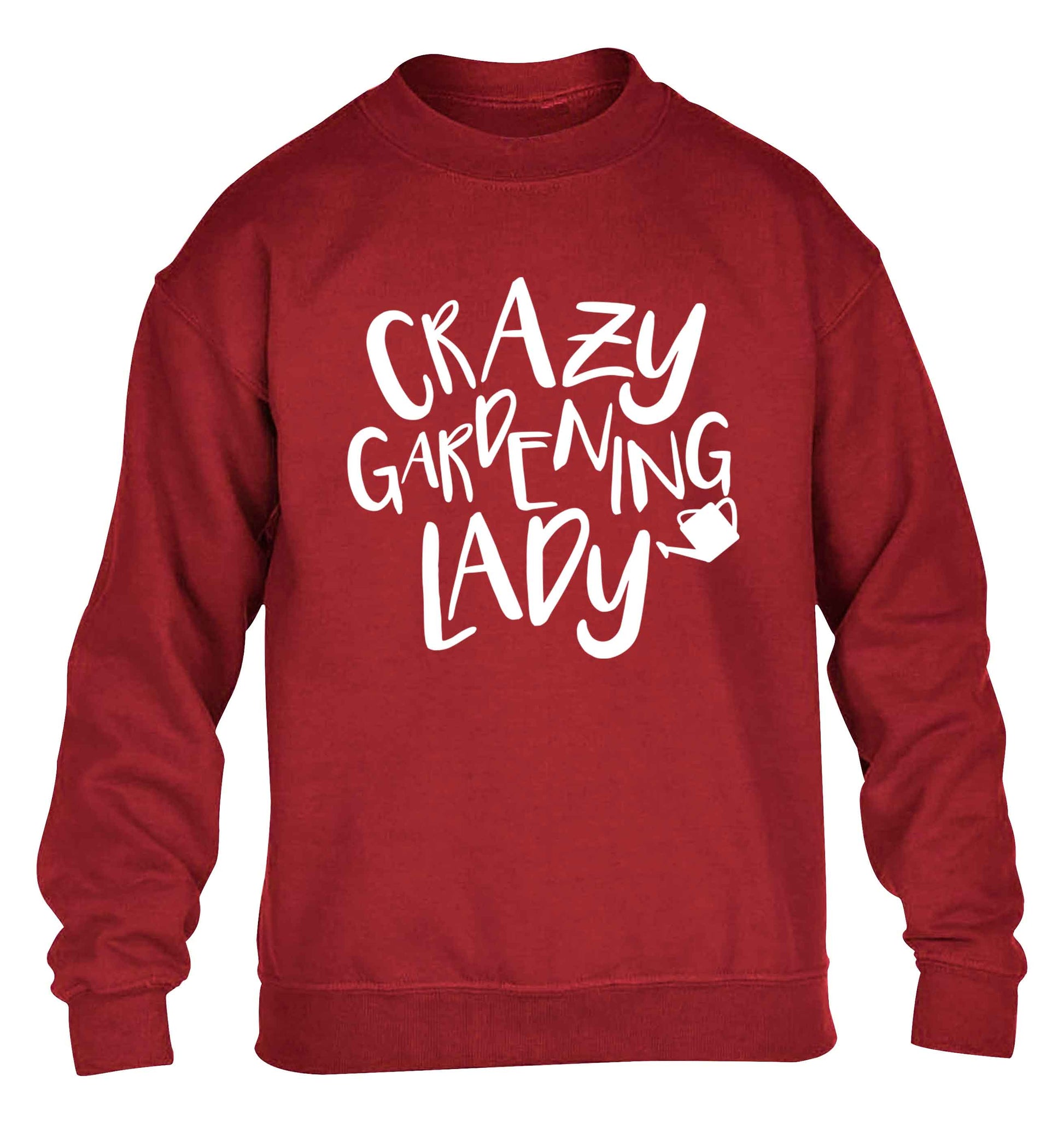 Crazy gardening lady children's grey sweater 12-13 Years