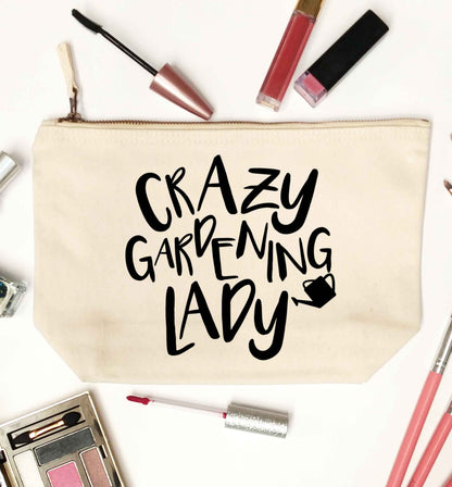 Crazy gardening lady natural makeup bag
