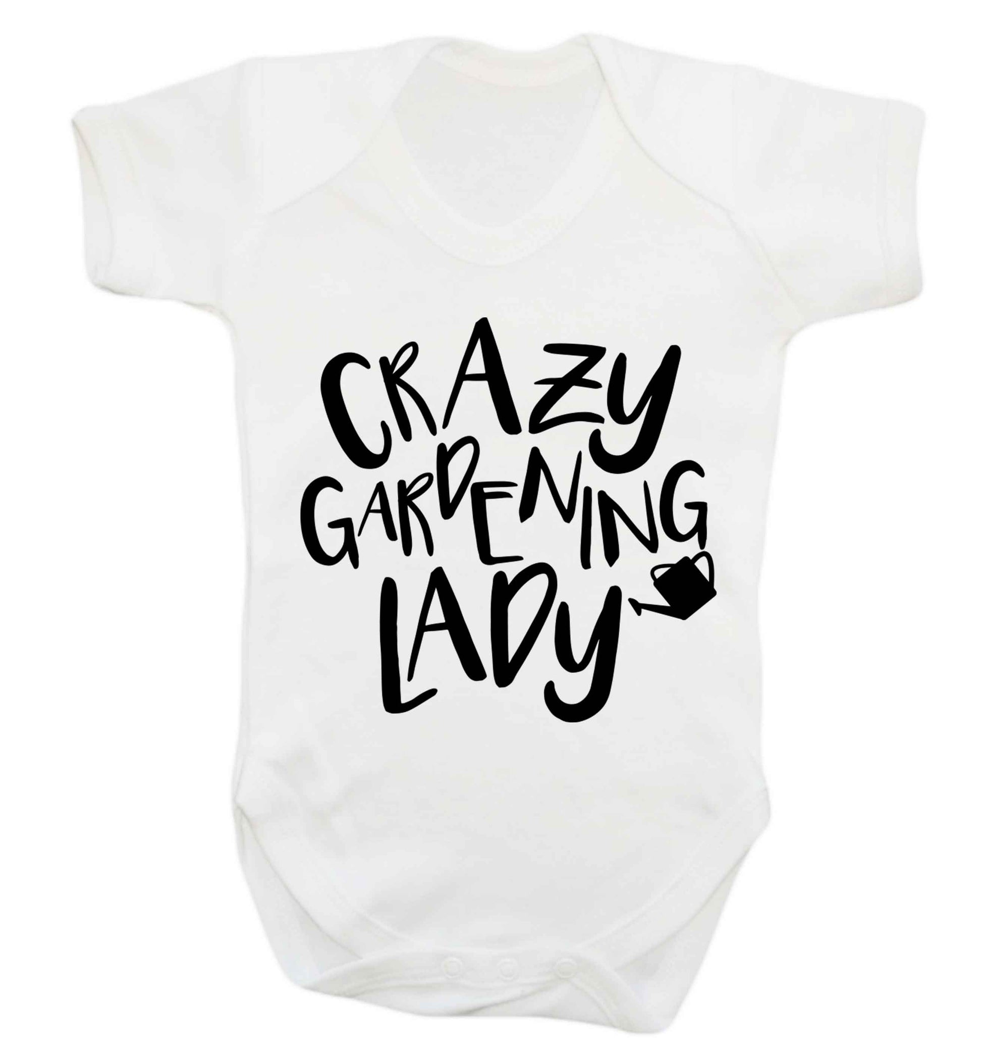 Crazy gardening lady Baby Vest white 18-24 months