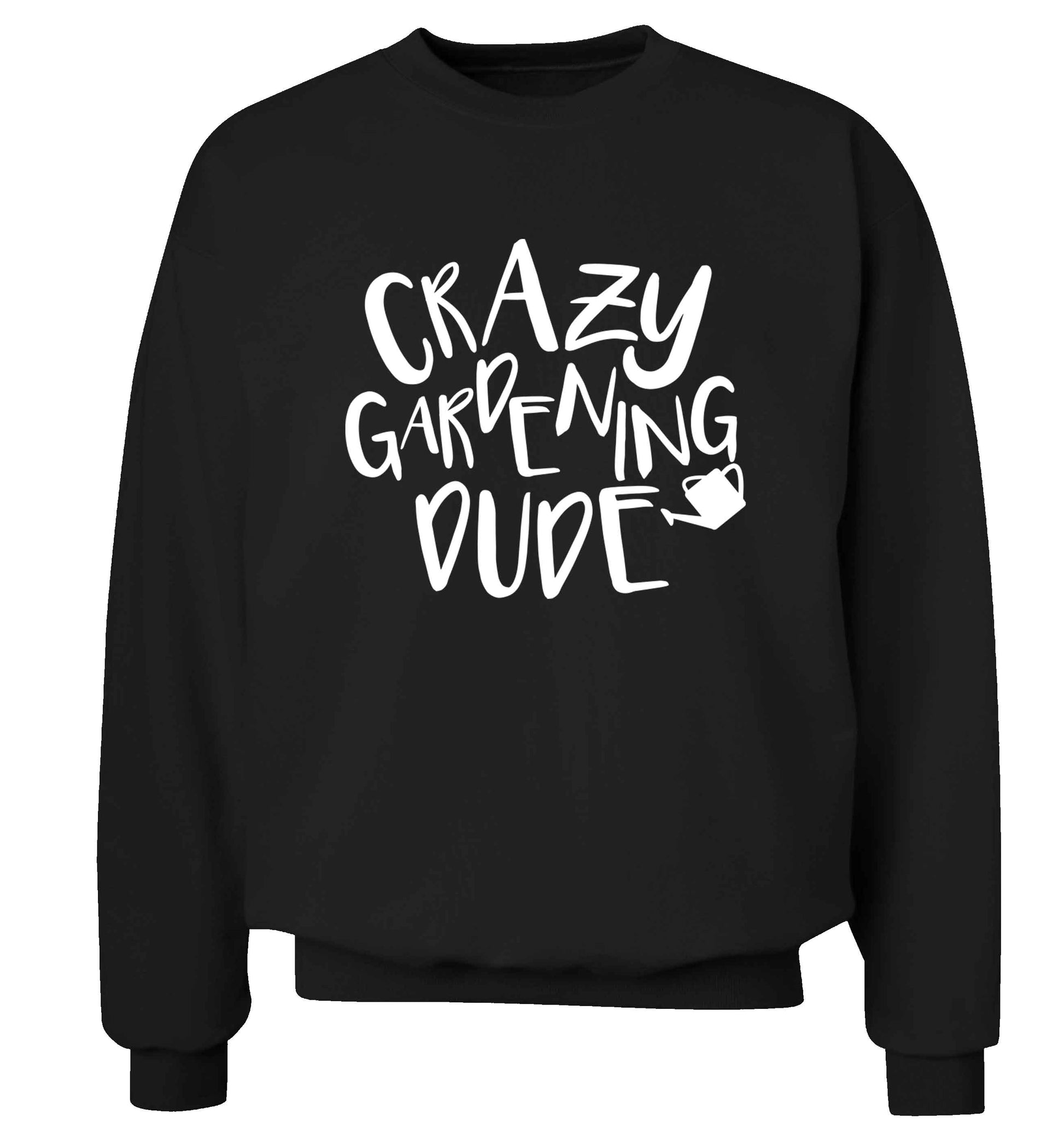Crazy gardening dude Adult's unisex black Sweater 2XL