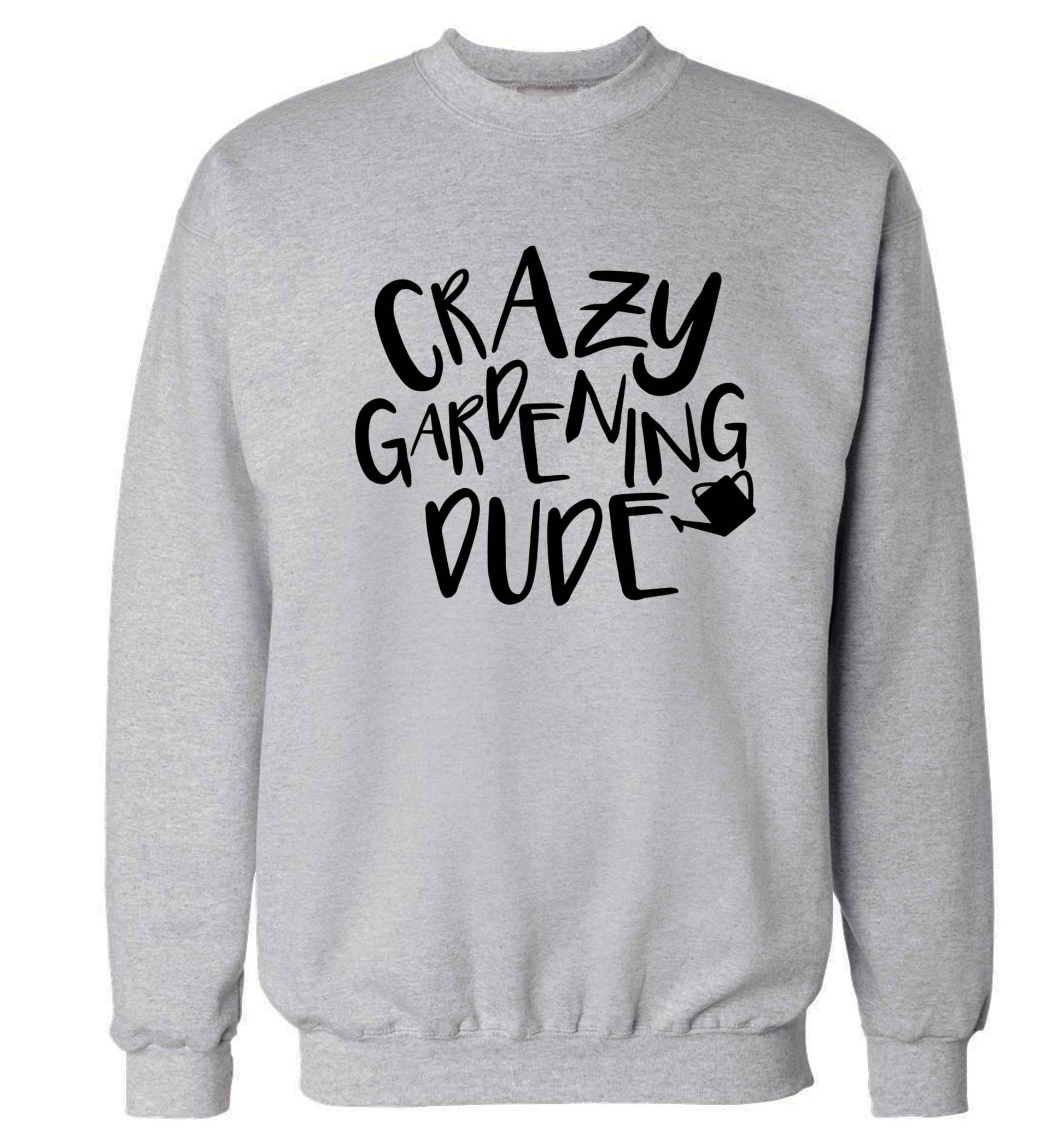 Crazy gardening dude Adult's unisex grey Sweater 2XL