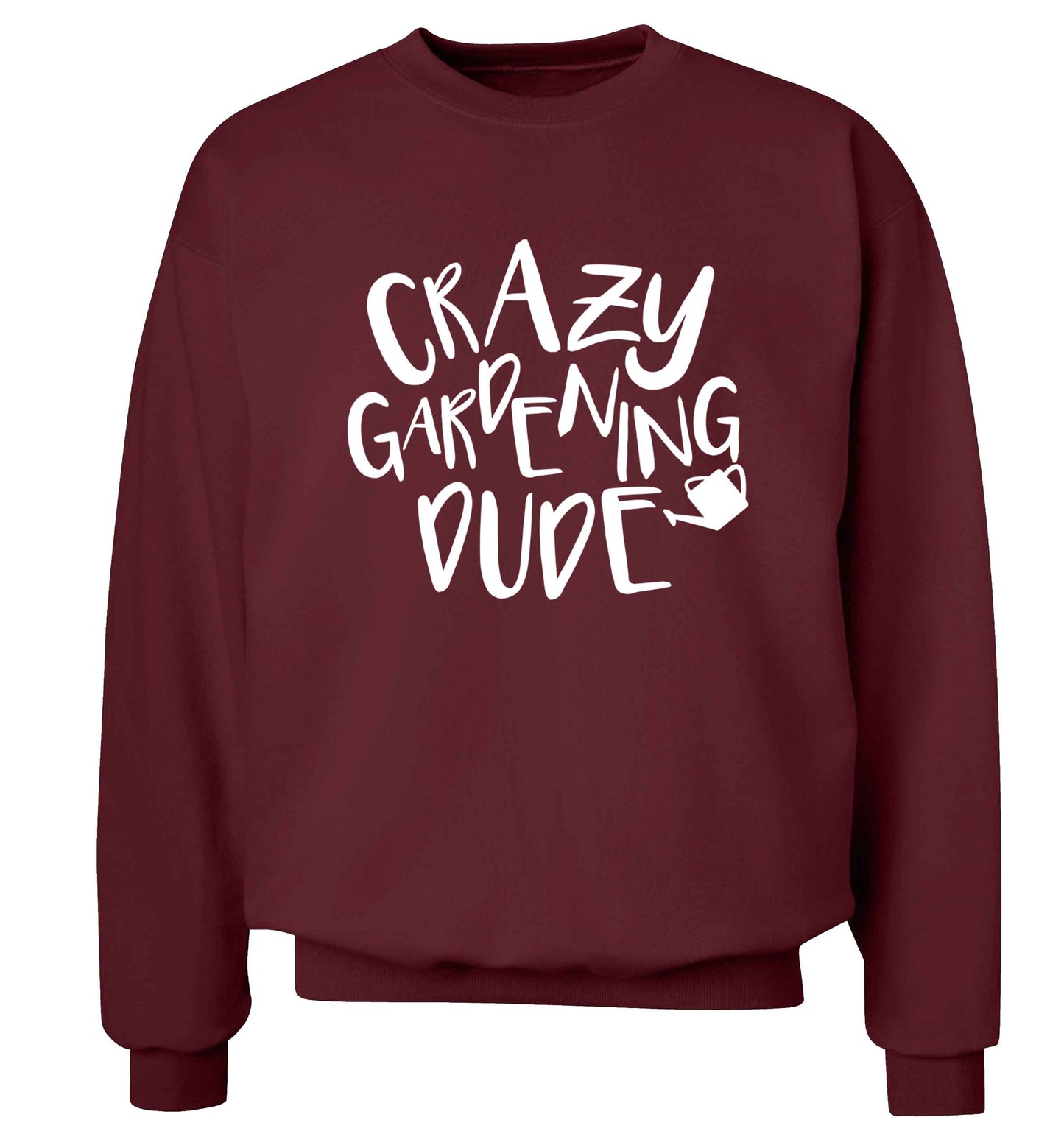 Crazy gardening dude Adult's unisex maroon Sweater 2XL