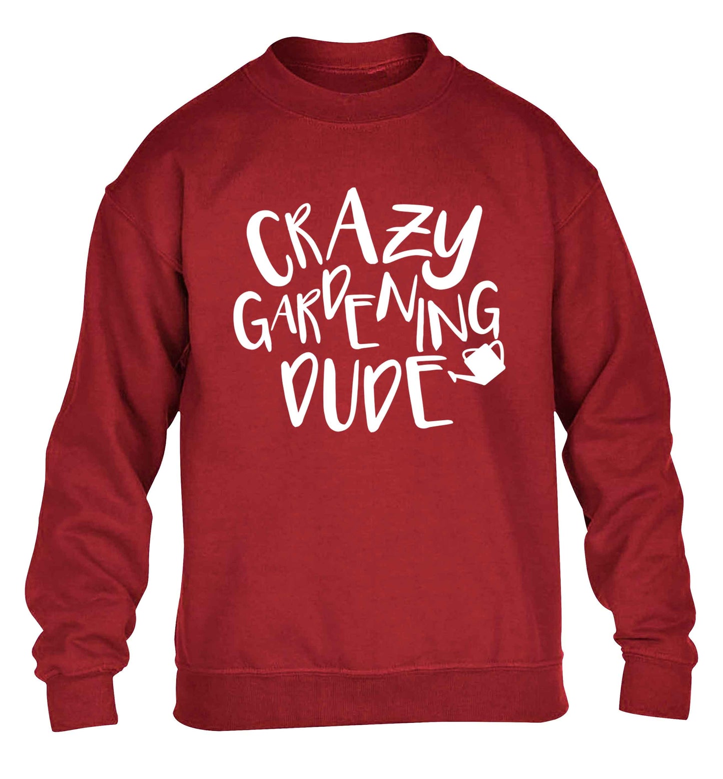 Crazy gardening dude children's grey sweater 12-13 Years