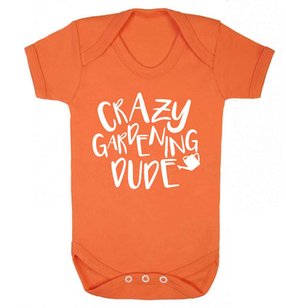 Crazy gardening dude Baby Vest orange 18-24 months