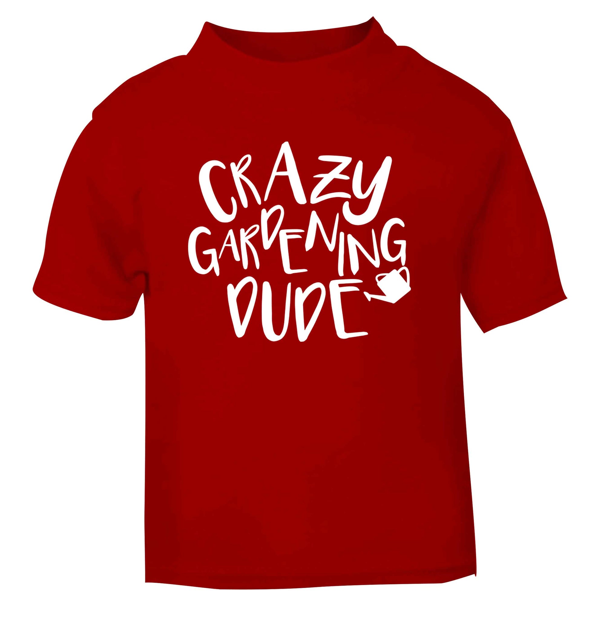 Crazy gardening dude red Baby Toddler Tshirt 2 Years
