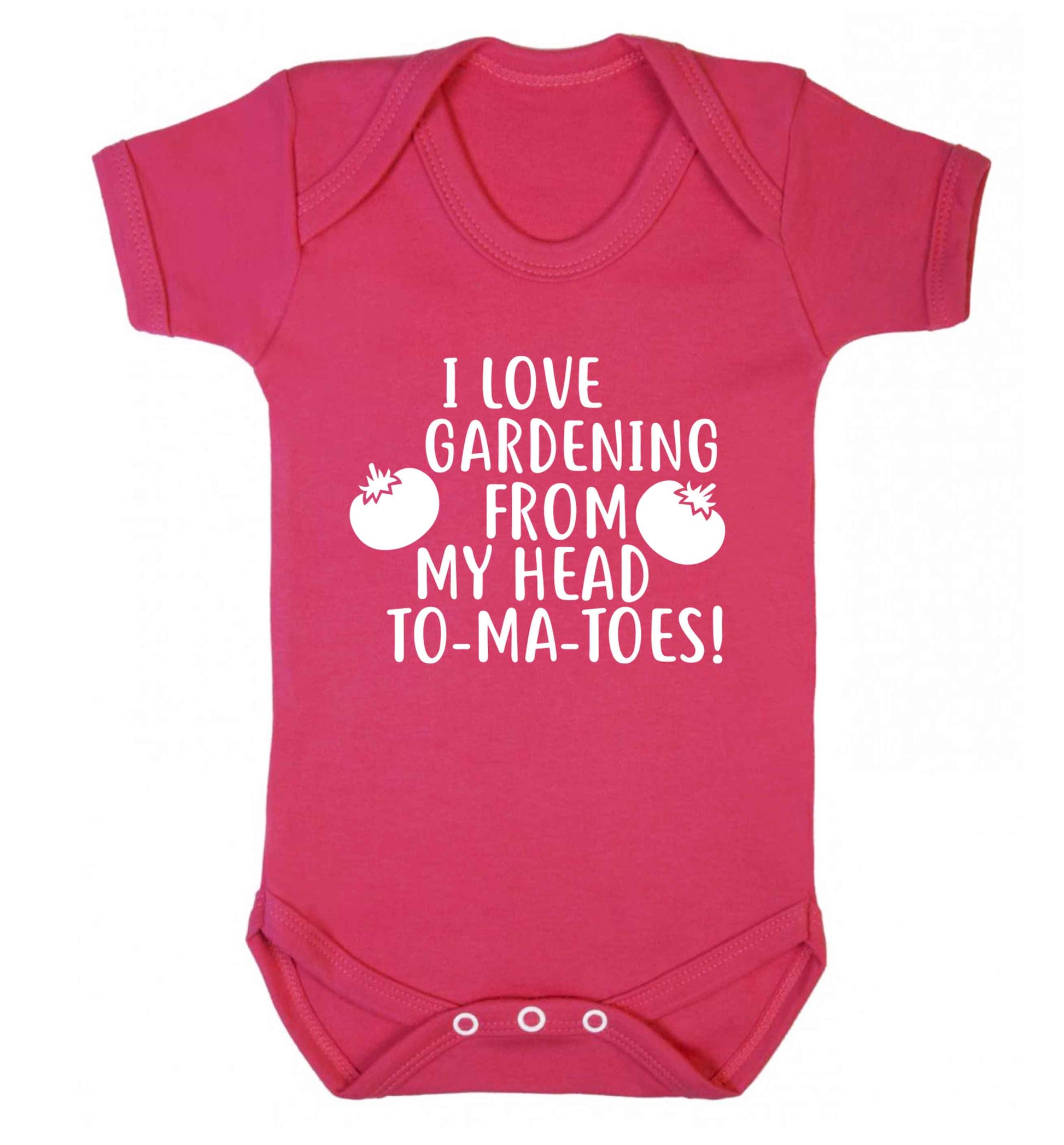 I love gardening from my head to-ma-toes Baby Vest dark pink 18-24 months