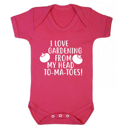 I love gardening from my head to-ma-toes Baby Vest dark pink 18-24 months