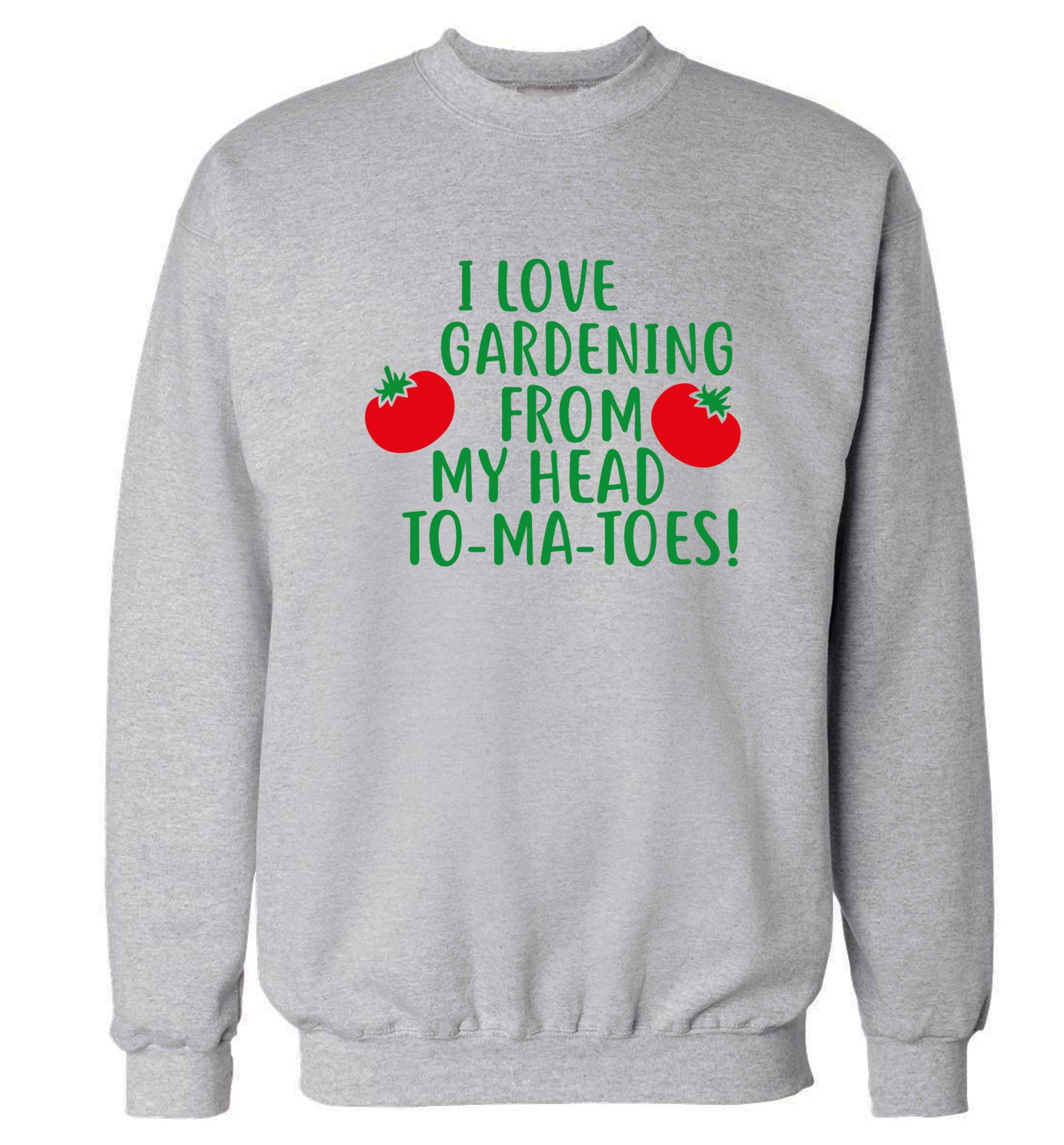 I love gardening from my head to-ma-toes Adult's unisex grey Sweater 2XL