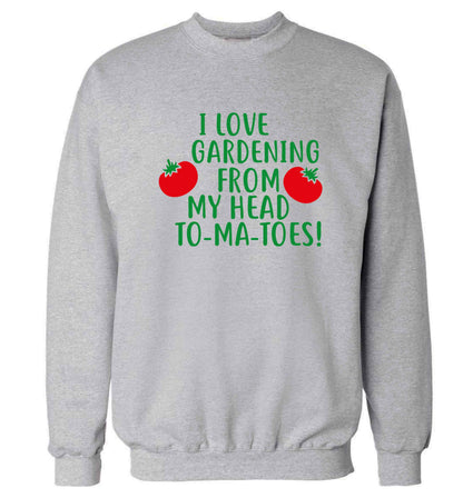 I love gardening from my head to-ma-toes Adult's unisex grey Sweater 2XL