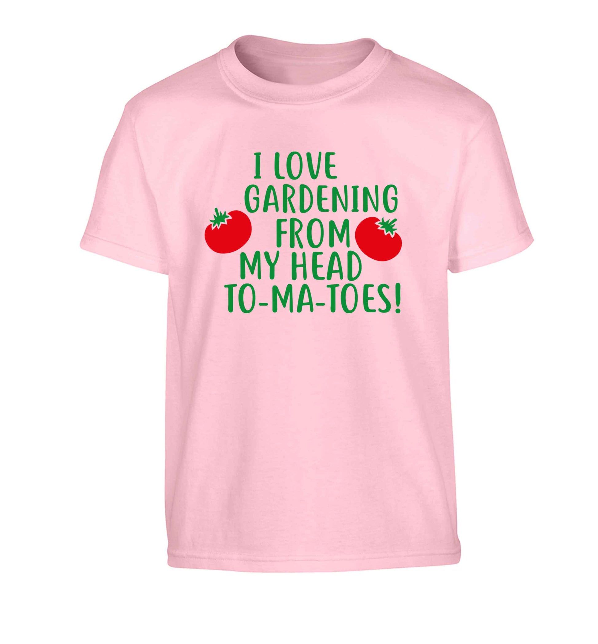 I love gardening from my head to-ma-toes Children's light pink Tshirt 12-13 Years