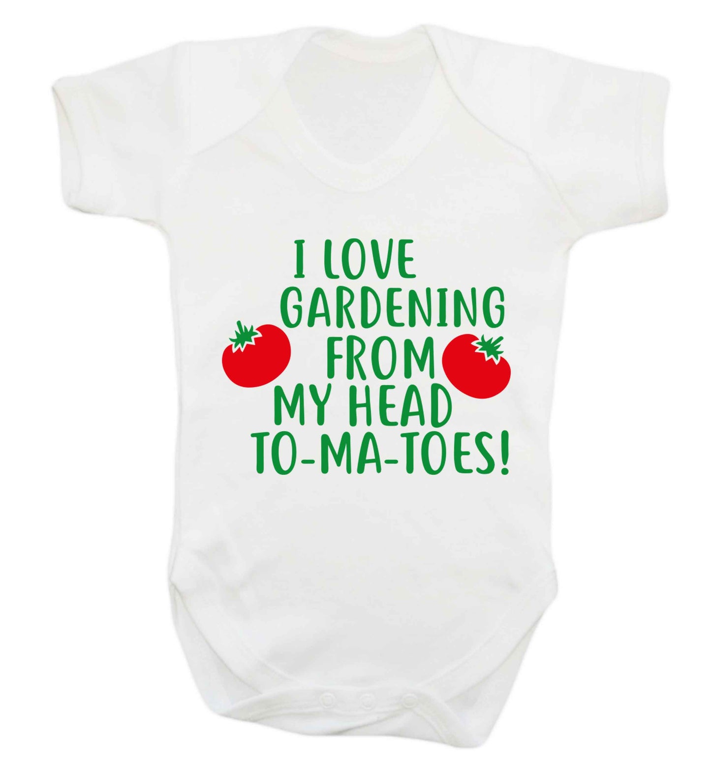 I love gardening from my head to-ma-toes Baby Vest white 18-24 months