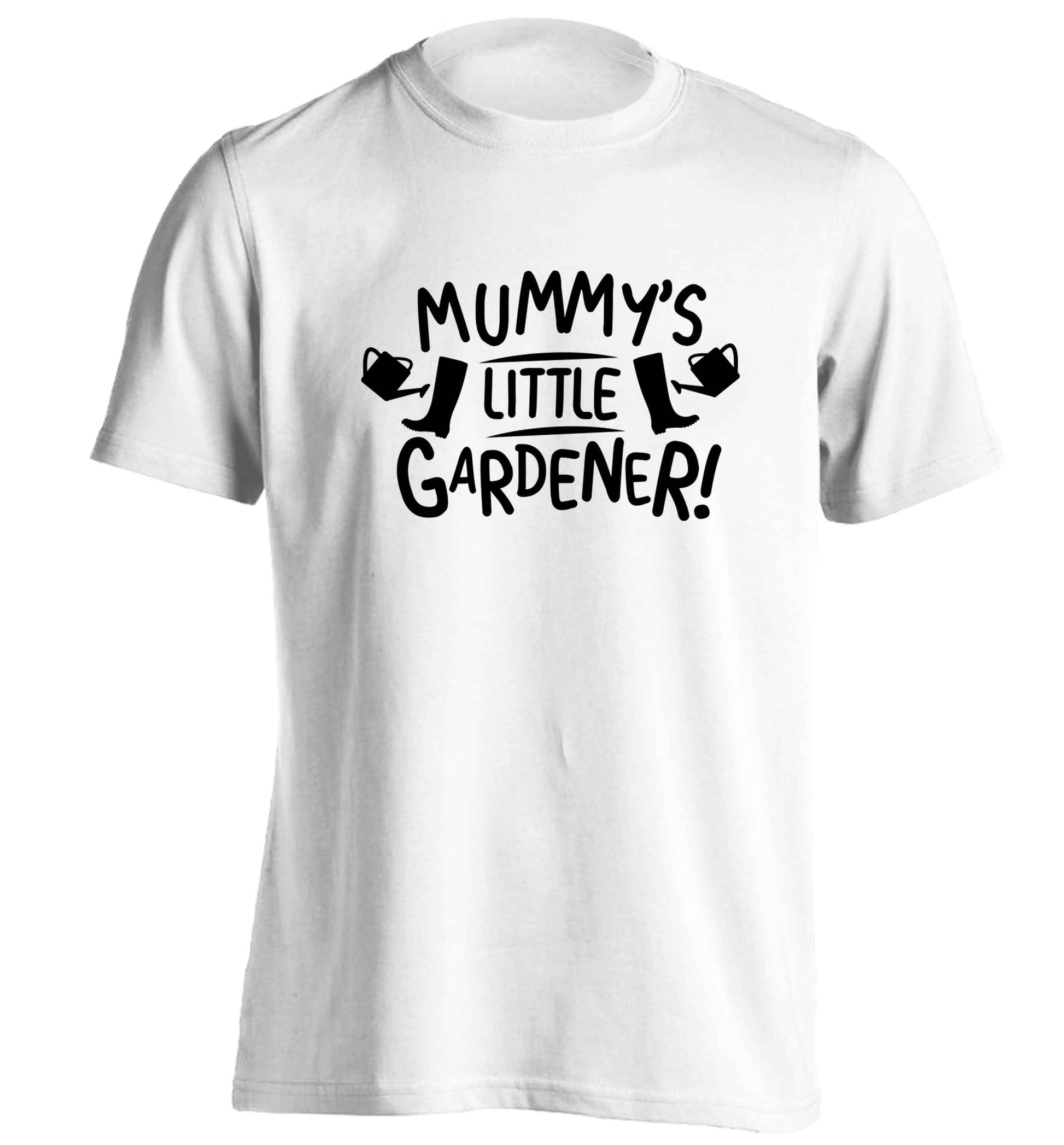 Mummy's little gardener adults unisex white Tshirt 2XL