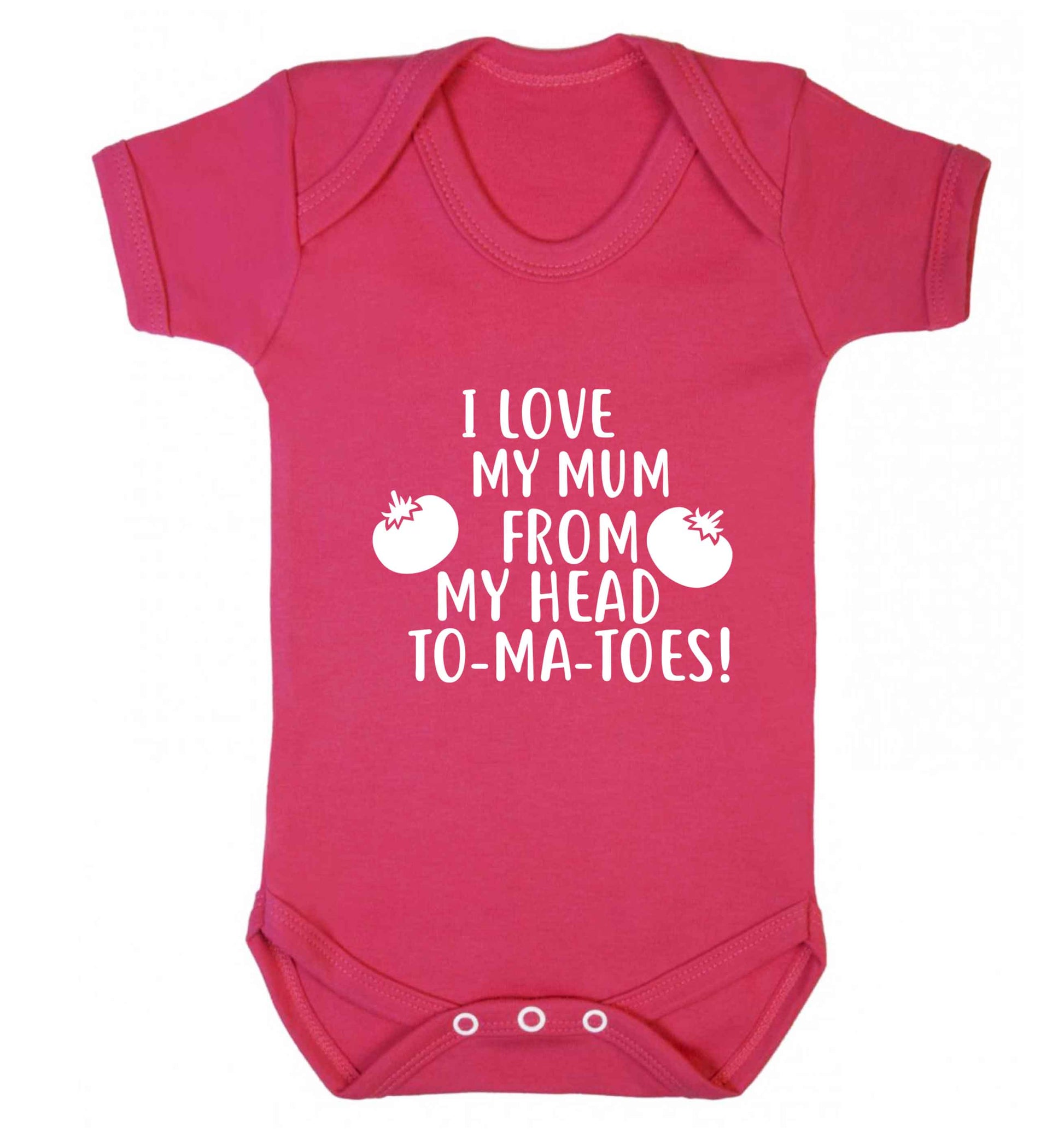 I love my mum from my head to-my-toes! baby vest dark pink 18-24 months