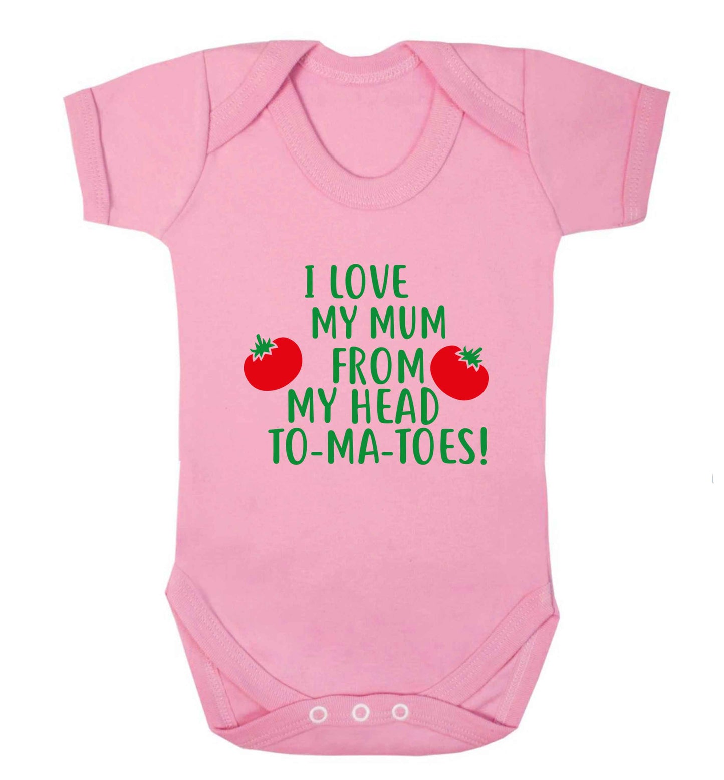 I love my mum from my head to-my-toes! baby vest pale pink 18-24 months
