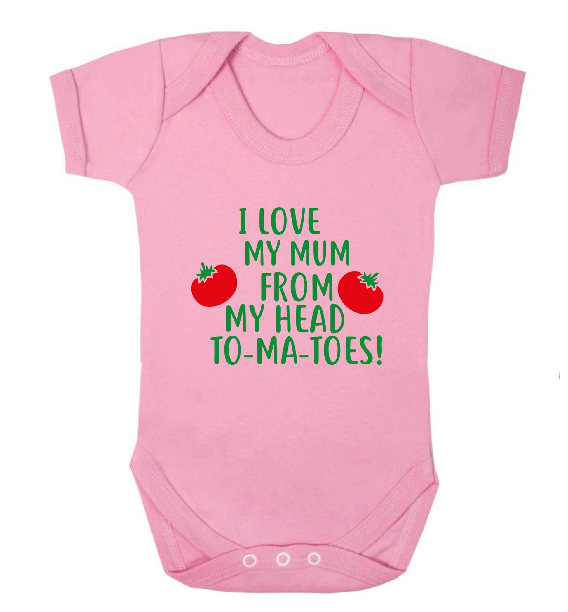 I love my mum from my head to-my-toes! baby vest pale pink 18-24 months