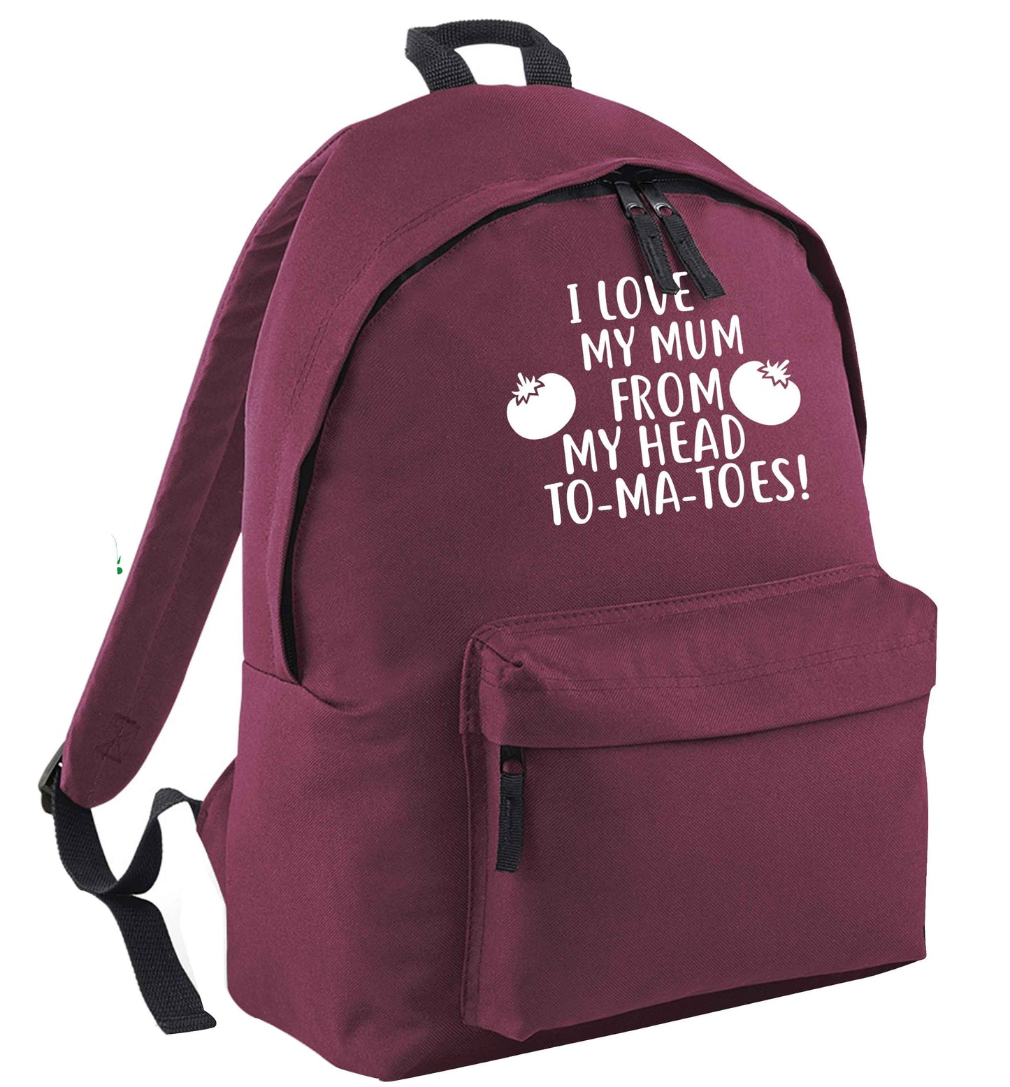 I love my mum from my head to-my-toes! black adults backpack