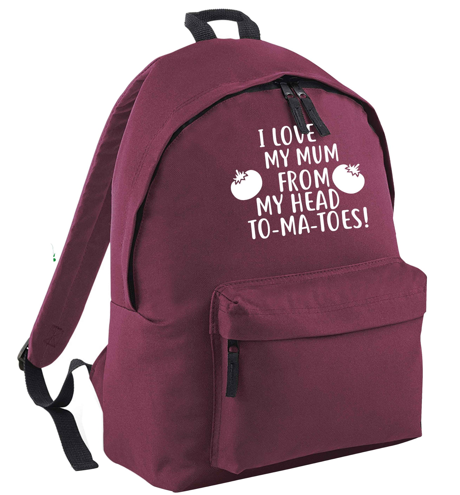 I love my mum from my head to-my-toes! black adults backpack
