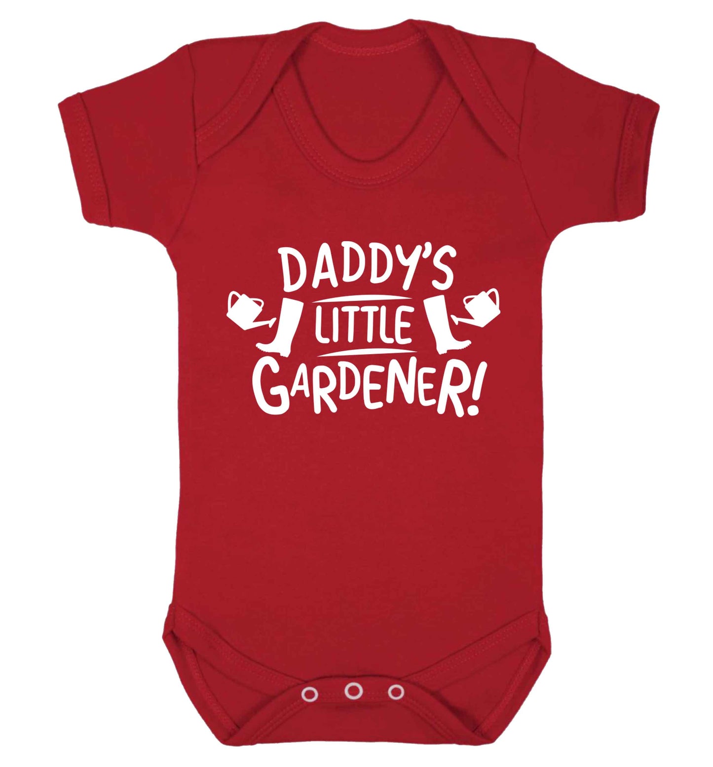 Daddy's little gardener Baby Vest red 18-24 months