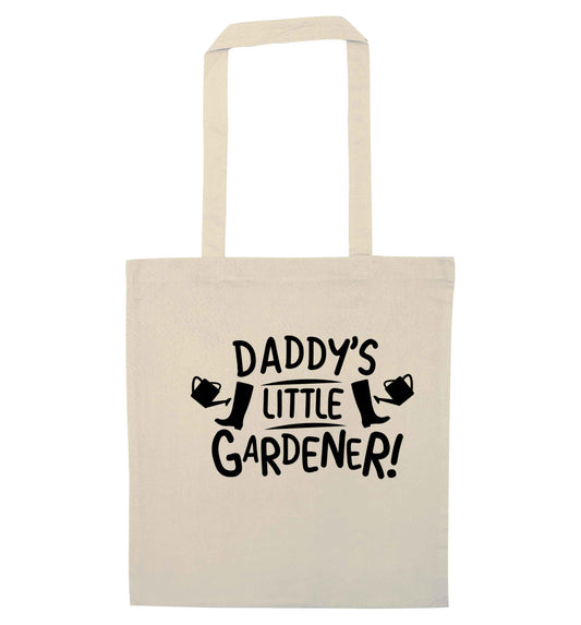 Daddy's little gardener natural tote bag