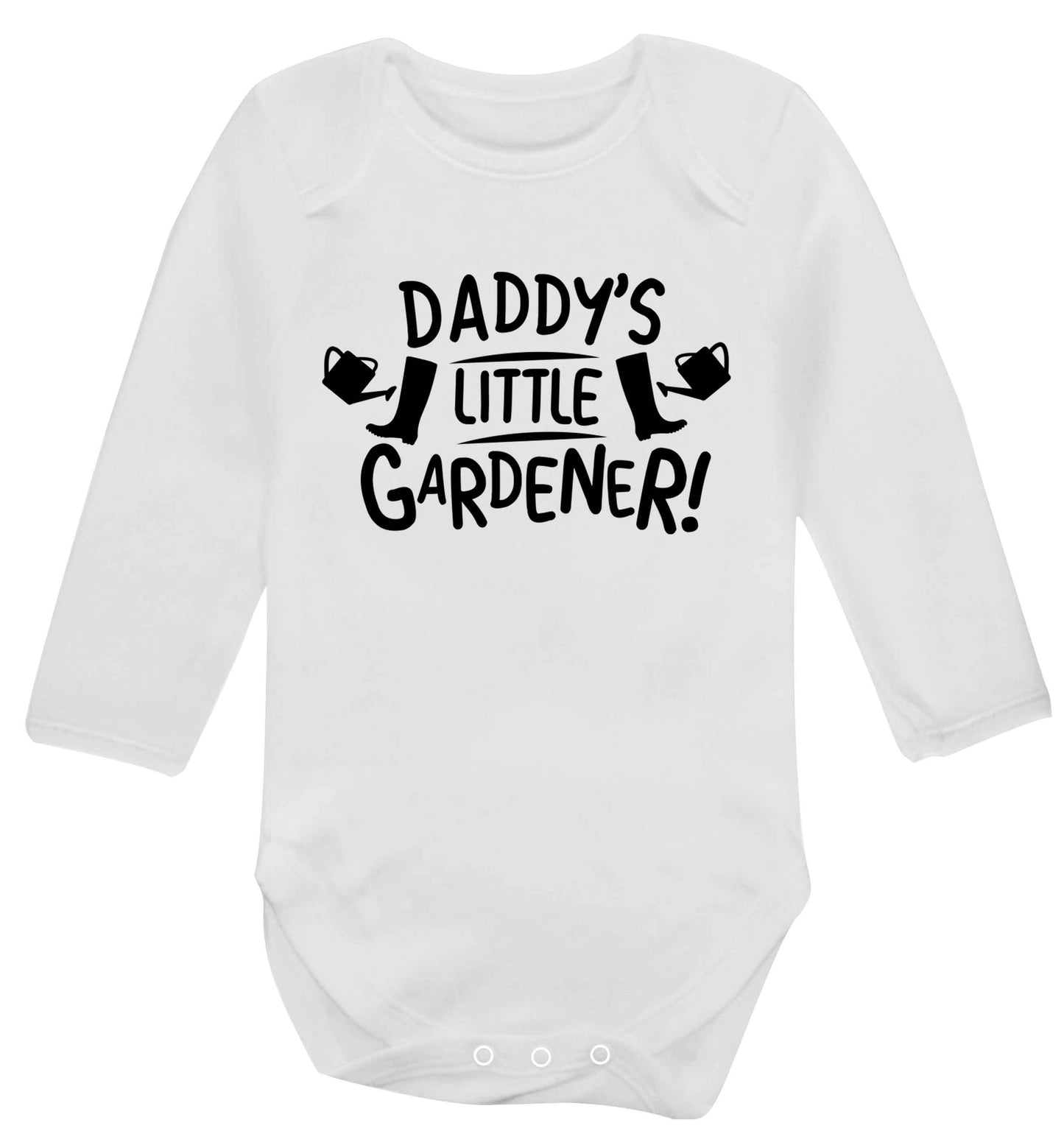Daddy's little gardener Baby Vest long sleeved white 6-12 months