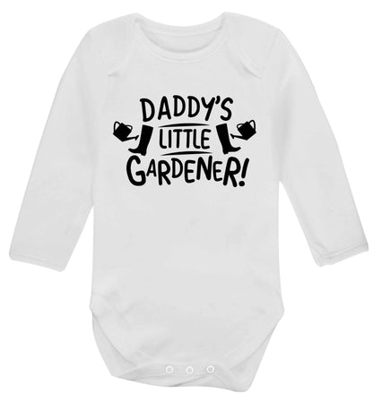 Daddy's little gardener Baby Vest long sleeved white 6-12 months