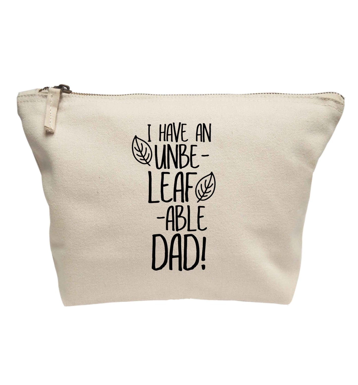 I have an unbe-leaf-able dad | makeup / wash bag